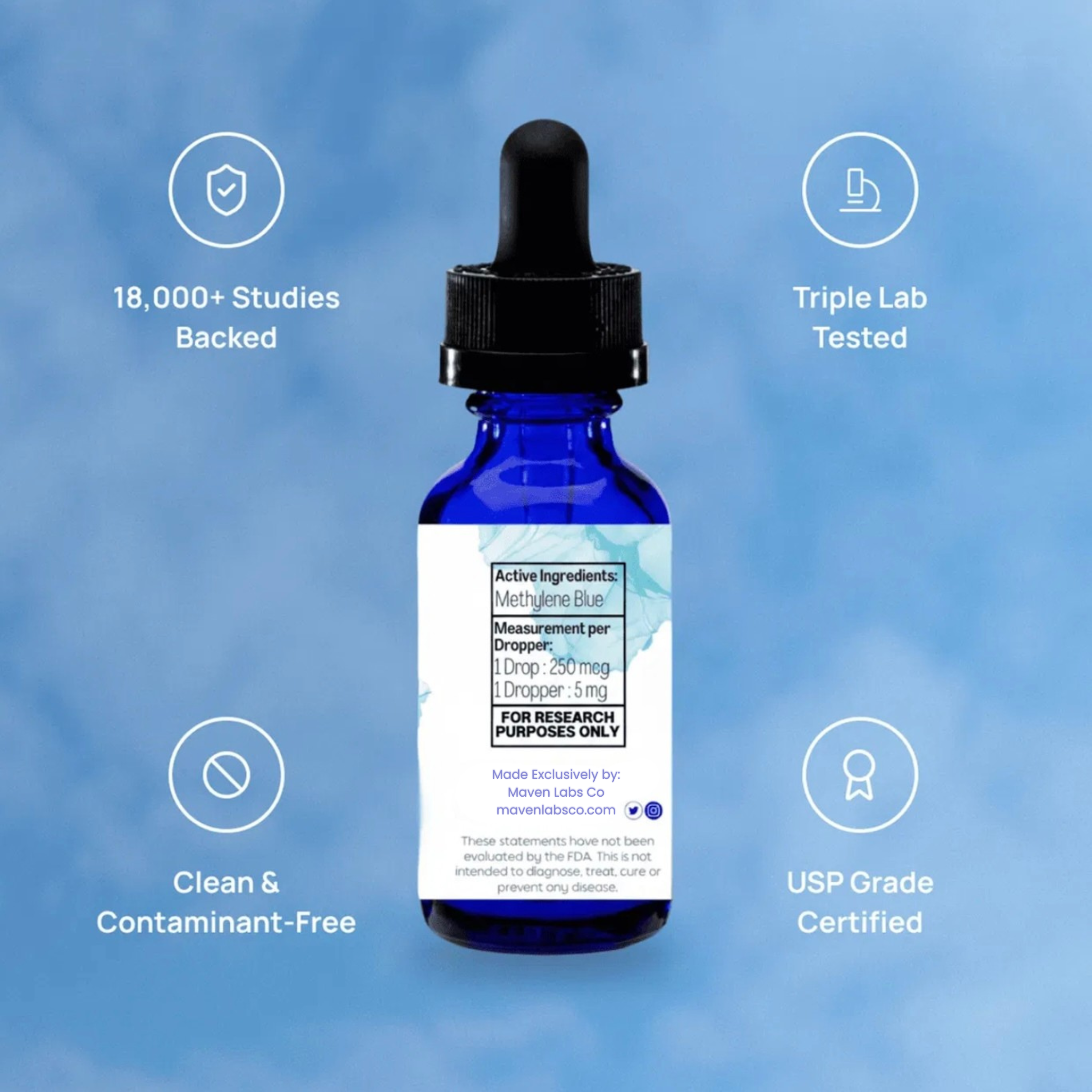 Maven Labs™ USP-Grade Methylene Blue